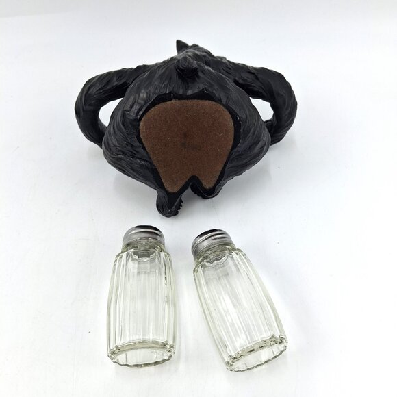 River's Edge Black Bear Salt and Pepper Holder Poly Resin with Original Shakers - Picture 9 of 14